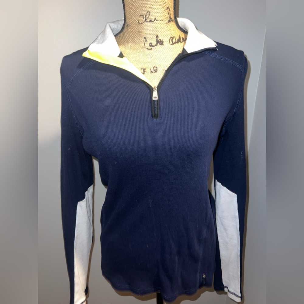 Lauren Ralph Lauren Active Long Sleeve 1/4 Zip Color Navy Size Large